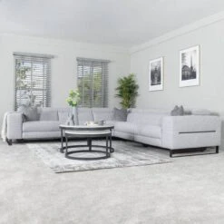 Roma Power Recliner Corner Sofa - Grey