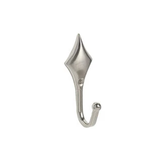 Satin Silver Diamond Tieback Hook - 2 Pack 3 Satin Silver Diamond Tieback Hook - 2 Pack