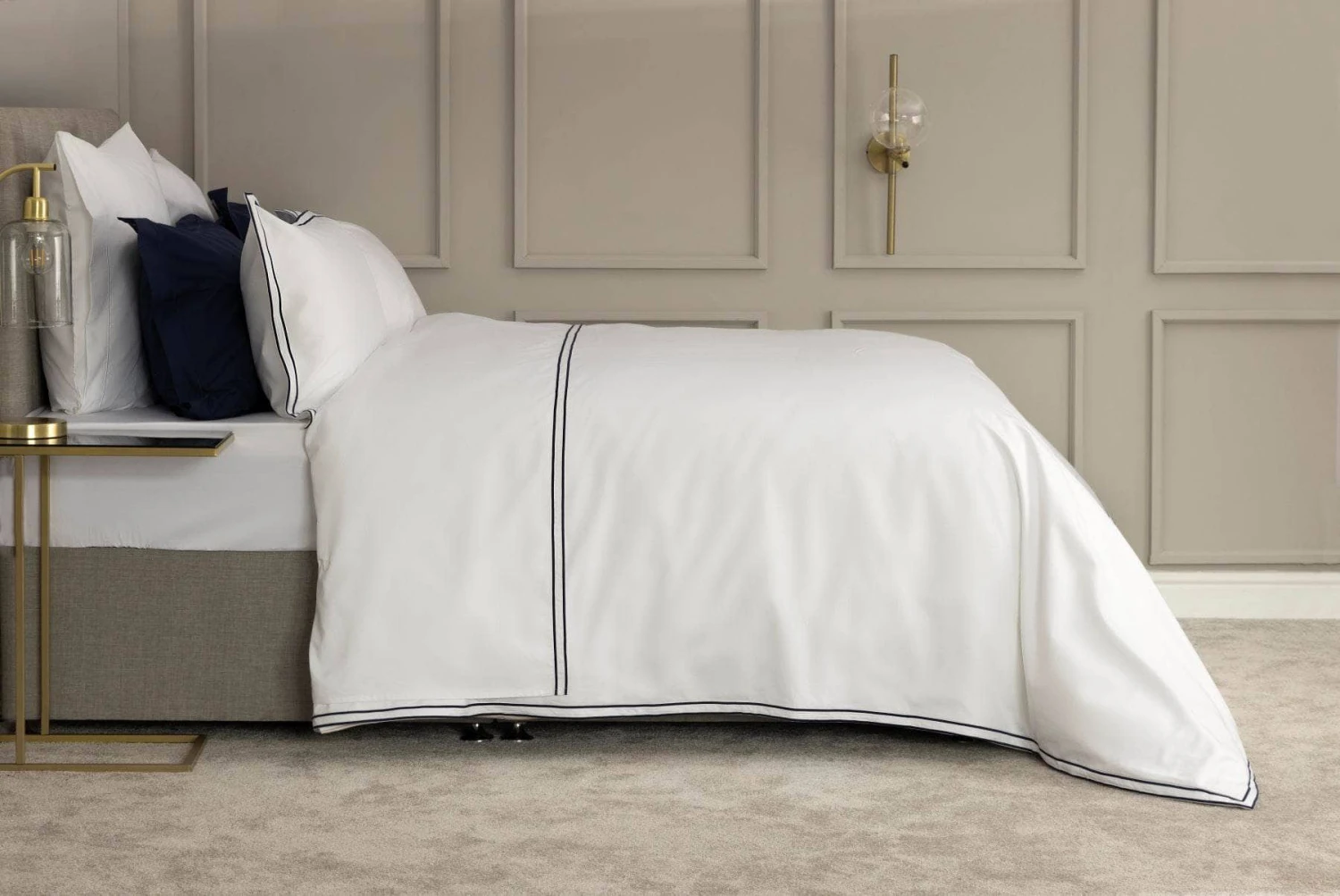 Savoy Navy Duvet Set - Multiple Sizes 3 Savoy Navy Duvet Set - Multiple Sizes