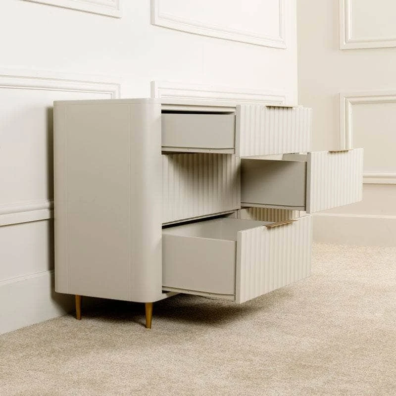 Sicily 6 Drawer Wide Chest - Off-White 7 Sicily 6 Drawer Wide Chest - Off-White - Image 5