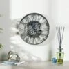 Silver Gears Wall Clock - 53cm -Taskers Sale Shop Silver Gears Wall Clock 53cm 2