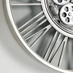 Silver Gears Wall Clock - 53cm 9 Silver Gears Wall Clock - 53cm -Taskers Sale Shop Silver Gears Wall Clock 53cm 3
