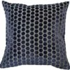 Small Hexagonal Cut Velvet Cushion - Navy -Taskers Sale Shop Small Hexagonal Cut Velvet Cushion Navy