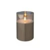 Smoked Glass Cylinder LED Wick Candle - 15cm 2 Smoked Glass Cylinder LED Wick Candle - 15cm -Taskers Sale Shop Smoked Glass Cylinder LED Wick Candle 17.5cm 1