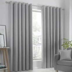 Fusion Strata Curtains - Silver