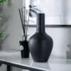 Striped Black Matte Paint Vase - 17 X 33cm 2 Striped Black Matte Paint Vase - 17 X 33cm -Taskers Sale Shop Striped Black Matte Paint Vase 17 x 33cm 6