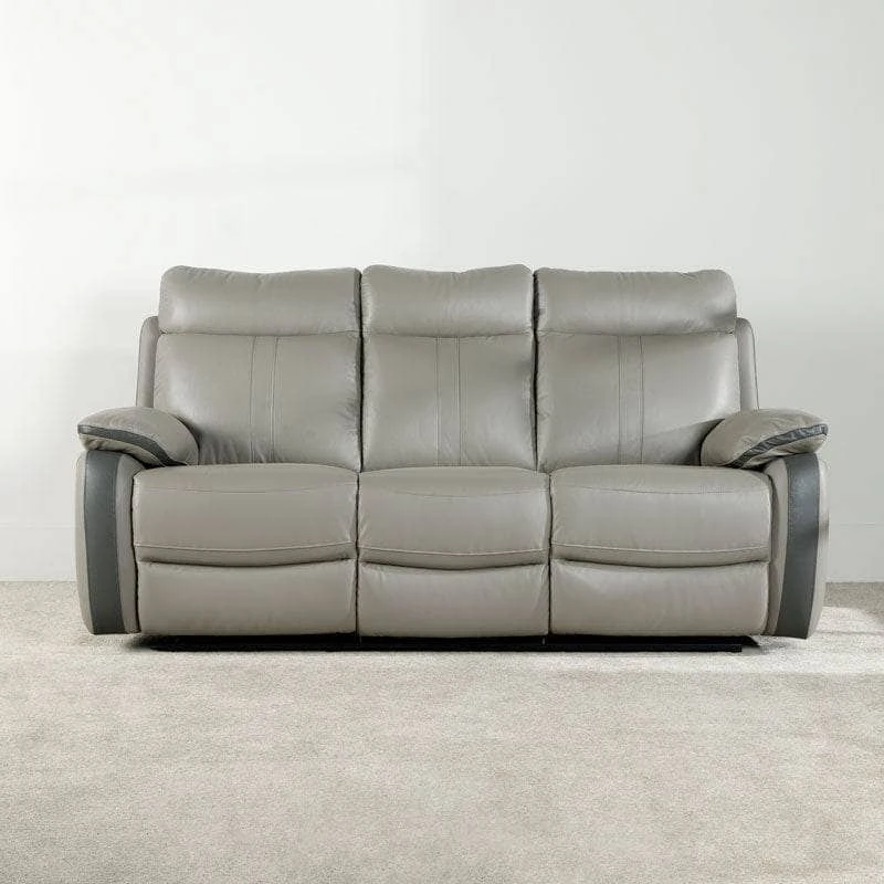 Tivoli 3 Seat Reclining Sofa - Grey 5 Tivoli 3 Seat Reclining Sofa - Grey - Image 3
