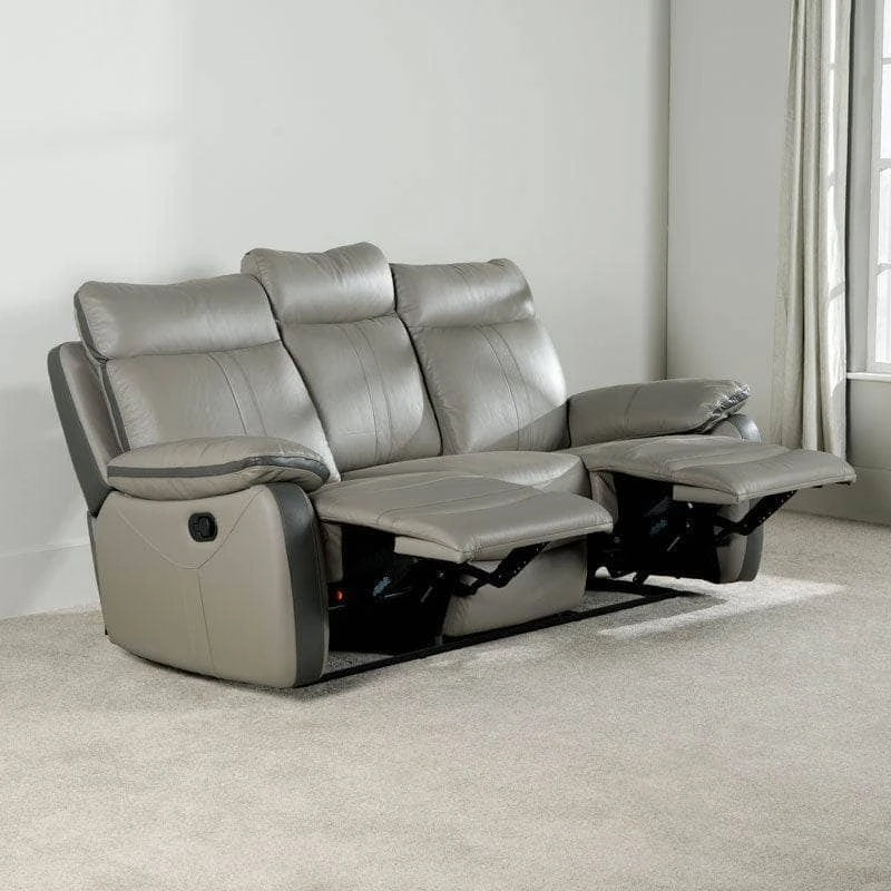 Tivoli 3 Seat Reclining Sofa - Grey 7 Tivoli 3 Seat Reclining Sofa - Grey - Image 5