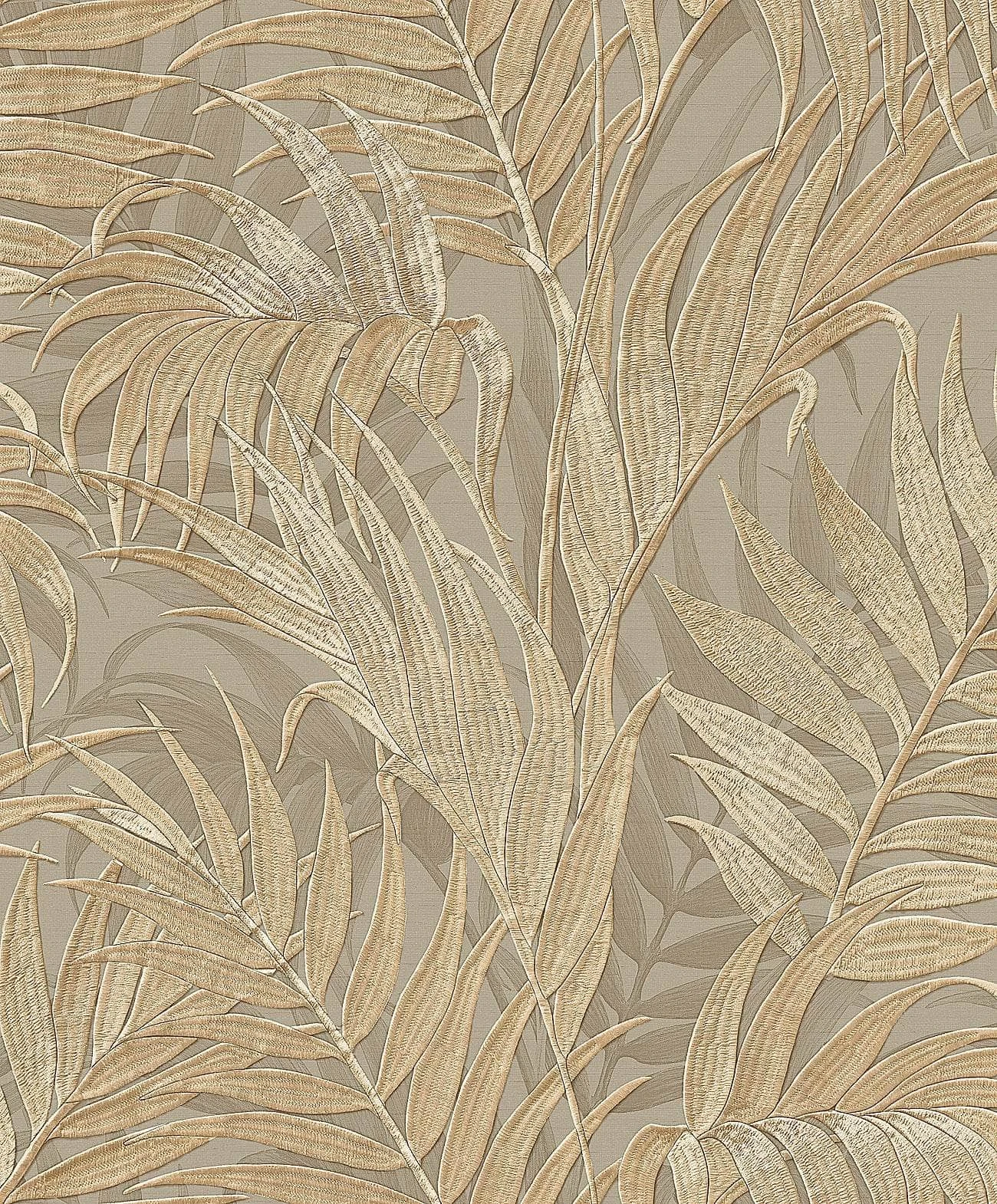 Tropical Palm Leaf Sage & Gold Wallpaper - GR322105 3 Tropical Palm Leaf Sage & Gold Wallpaper - GR322105