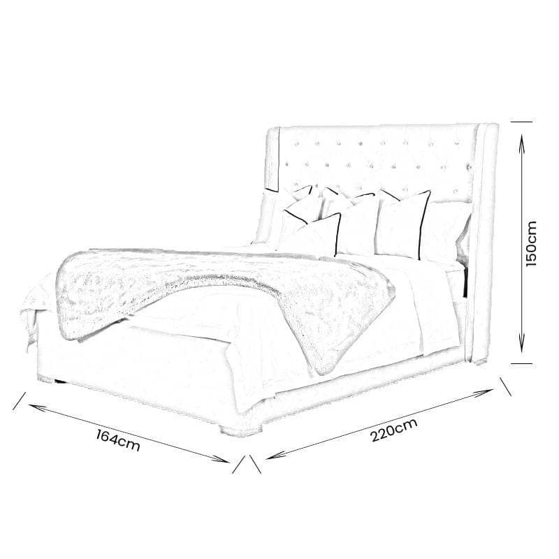 Mayfair King Size Bedframe - Taupe 10 Mayfair King Size Bedframe - Taupe - Image 8