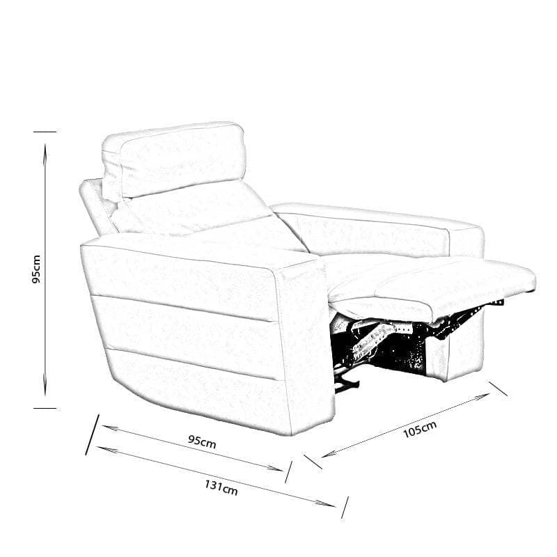 Salerno Power Armchair - Taupe 12 Salerno Power Armchair - Taupe - Image 10