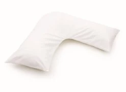 V-Shaped Pillowcase - White