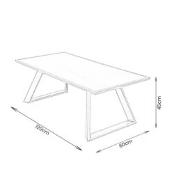 Valetta Ceramic Coffee Table - Black & Grey -Taskers Sale Shop Valetta Black Grey Dimensions