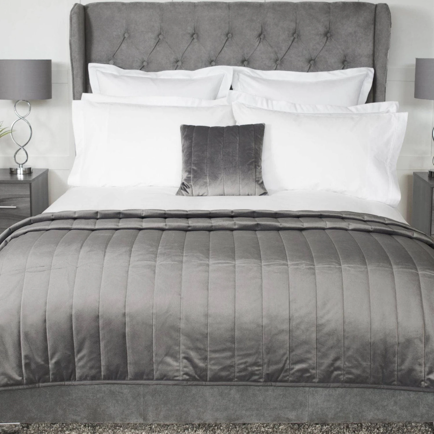 Verona Cushion - Charcoal 7 Verona Cushion - Charcoal - Image 5