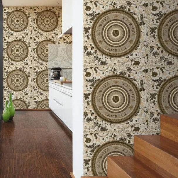 Versace Pearl Beige Baroque Panel Wallpaper - 387056 5 Versace Pearl Beige Baroque Panel Wallpaper - 387056 - Image 3