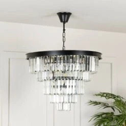Washington Medium 5 Light Pendant Light - Black