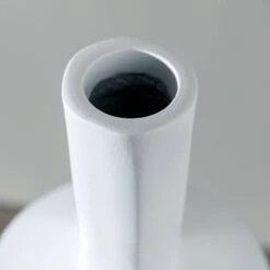 White & Black Tribal Stripe Pattern Vase - 49.5cm -Taskers Sale Shop White Black Ripple Vase 90cm 5