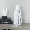 White & Black Striped Vase - 35.5cm 1 White & Black Striped Vase - 35.5cm -Taskers Sale Shop White Black Striped Vase 35.5cm 1