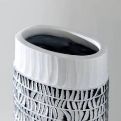 White & Black Tribal Pattern Vase - 40cm 10 White & Black Tribal Pattern Vase - 40cm -Taskers Sale Shop White Black Tribal Pattern Vase 40cm 4