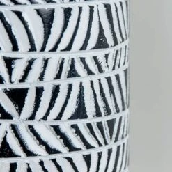 White & Black Tribal Stripe Pattern Vase - 49.5cm -Taskers Sale Shop White Black Tribal Stripe Pattern Vase 49.5cm
