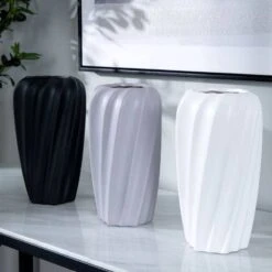 White Matte Paint Vase -13.5 X 24cm 11 White Matte Paint Vase -13.5 X 24cm -Taskers Sale Shop White Matte Paint Vase 13.5 x 24cm 2