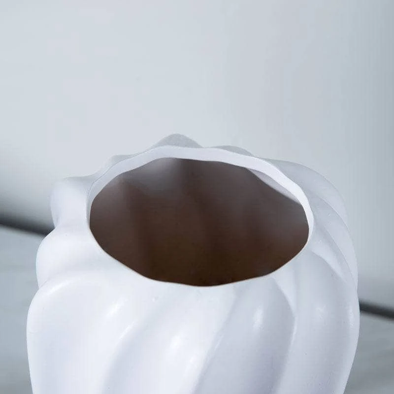 White Matte Paint Vase -13.5 X 24cm 5 White Matte Paint Vase -13.5 X 24cm - Image 3