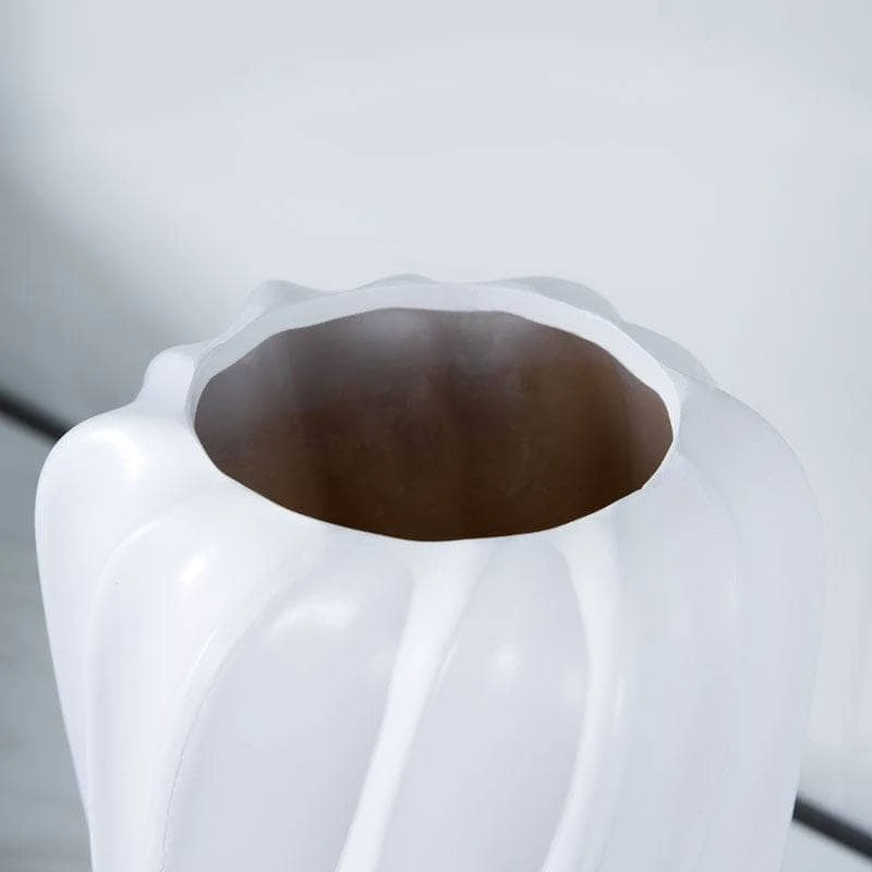 White Matte Paint Vase - 18.5 X 45.cm 5 White Matte Paint Vase - 18.5 X 45.cm - Image 3