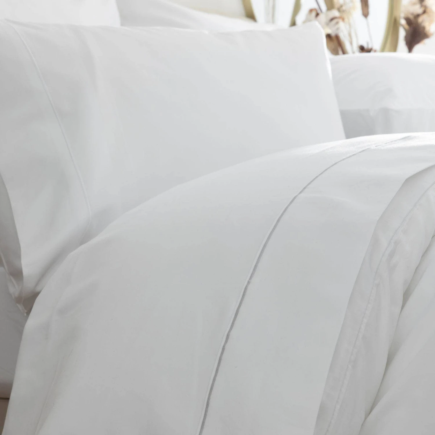 Egyptian Cotton Oxford Duvet Cover - White 5 Egyptian Cotton Oxford Duvet Cover - White - Image 3