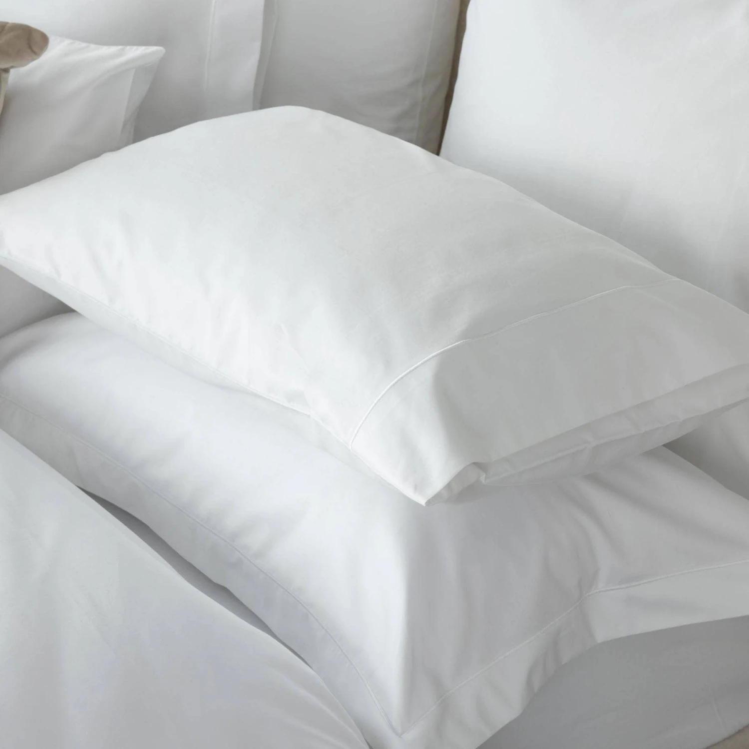 Egyptian Cotton Oxford Duvet Cover - White 6 Egyptian Cotton Oxford Duvet Cover - White - Image 4