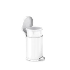 White Pedal Bin - 4.5L -Taskers Sale Shop White Pedal Bin 4.5L 50143512 1