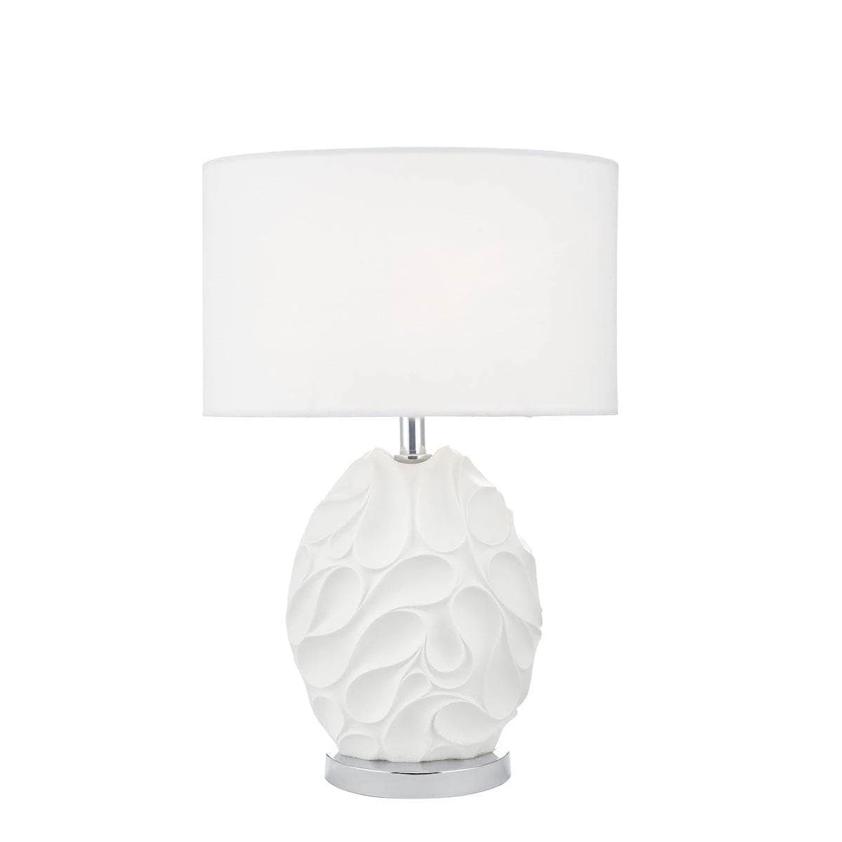 Teruel Table Lamp White Oval Complete With Shade 6 Teruel Table Lamp White Oval Complete With Shade - Image 4