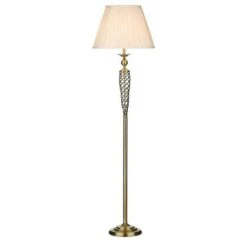 Zaragoza Floor Lamp Complete With Shade Antique Brass -Taskers Sale Shop Zaragoza Floor Lamp Complete With Shade Antique Brass