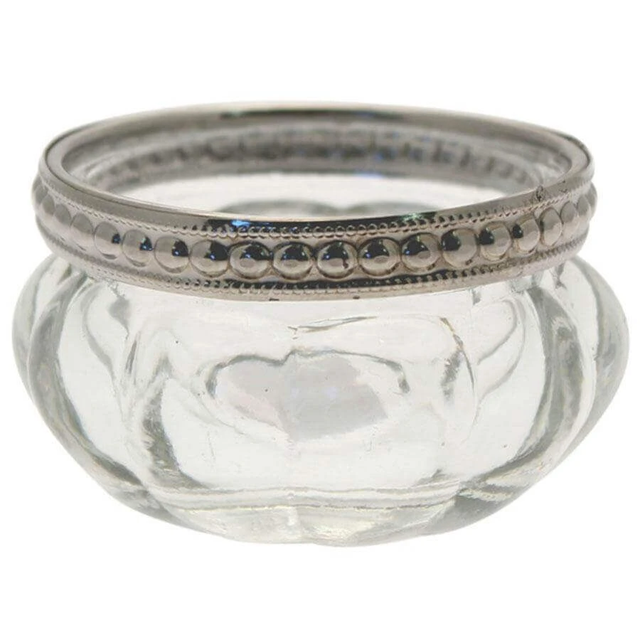 Apac Metal Trim Glass Tealight Holder 3 Apac Metal Trim Glass Tealight Holder