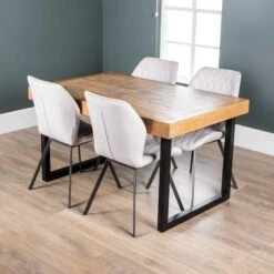 Lincoln Extendable Dining Table Set With 4 Vancouver Silver Chairs 22 Lincoln Extendable Dining Table Set With 4 Vancouver Silver Chairs -Taskers Sale Shop baker lincoln extending table 4 vancouver silver chairs baker lincoln ext table 4 vancouver silver chairs 31188062797910