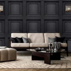 Belgravia Amara Panel Black Wallpaper - 7378