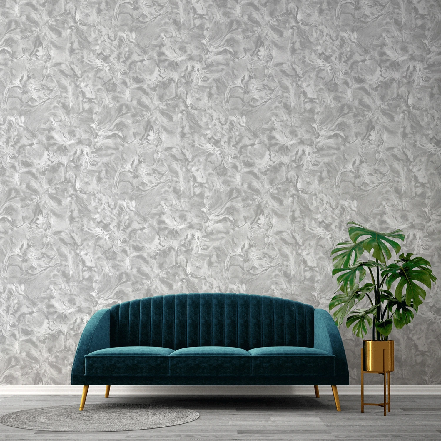 Belgravia Lusso Swirls Silver Wallpaper - 303 3 Belgravia Lusso Swirls Silver Wallpaper - 303