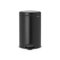Brabantia Matt Black 12L Slow Close Pedal Bin