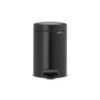 Brabantia Matt Black 3L Slow Close Pedal Bin -Taskers Sale Shop brabantia matt black 3l slow close pedal bin 13111867899990