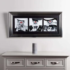 Cocktail And Hat Noir Framed Picture