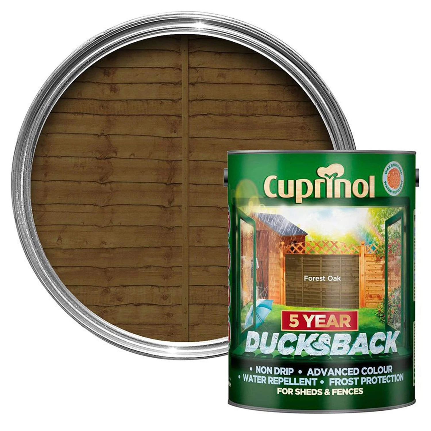 Cuprinol Ducks Back Forest Oak Fence Paint 5L 3 Cuprinol Ducks Back Forest Oak Fence Paint 5L
