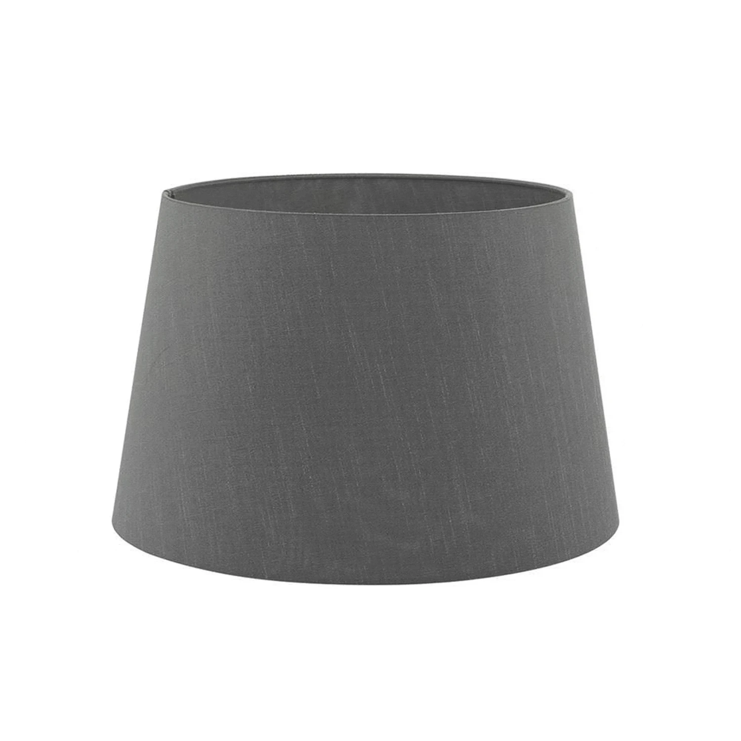 Logrono Tapered Slate Grey Faux Silk Drum Shade 3 Logrono Tapered Slate Grey Faux Silk Drum Shade