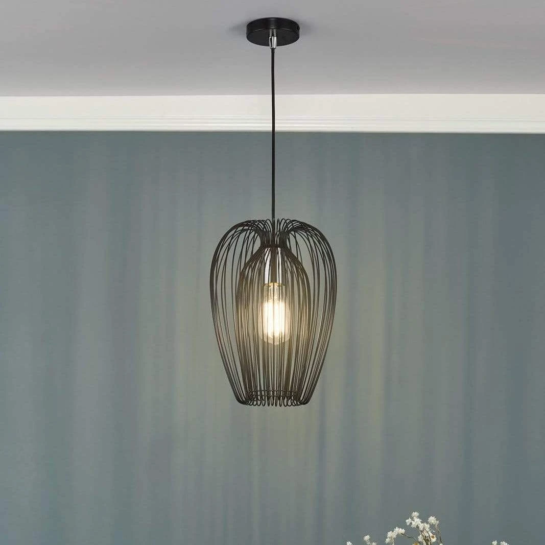 Biscay Single Black & Chrome Pendant Ceiling Light 5 Biscay Single Black & Chrome Pendant Ceiling Light - Image 3