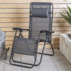 Dark Grey Garden Relaxer Chair