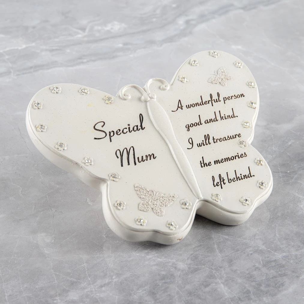 Diamante Butterfly Memorial Ornament - Mum 3 Diamante Butterfly Memorial Ornament - Mum