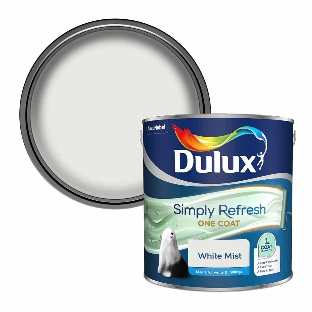 Dulux Simply Refresh White Mist 2.25L 4 Dulux Simply Refresh White Mist 2.25L - Image 2