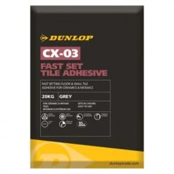 Dunlop Fast Set Tile Adhesive Grey 20Kg