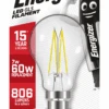 Energizer B22 Filament LED Warm White Lightbulb 60W -Taskers Sale Shop energizer b22 filament led warm white lightbulb 60w 60003322 31434228072534