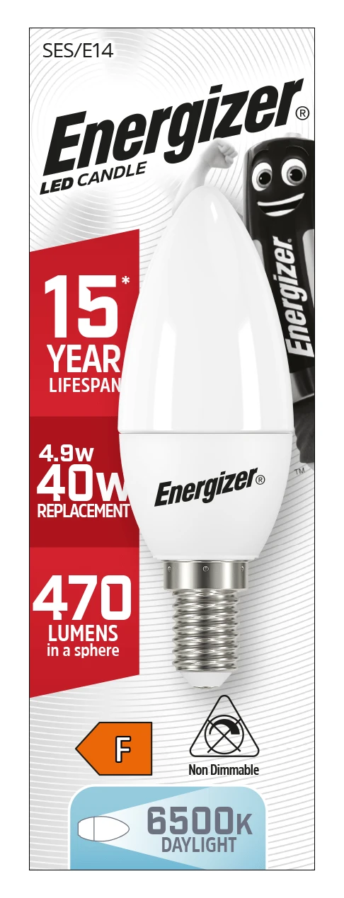 Energizer E14 LED Opal Candle Daylight Lightbulb 40W 3 Energizer E14 LED Opal Candle Daylight Lightbulb 40W