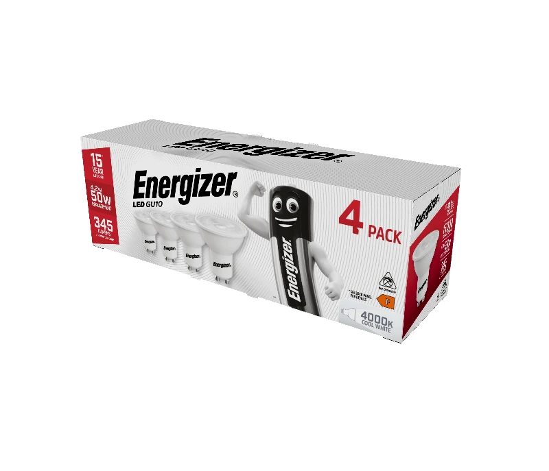Energizer GU10 Lightbulbs 4 Pack 50W 4 Energizer GU10 Lightbulbs 4 Pack 50W - Image 2