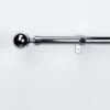Extendable Chrome Curtain Pole With Ball Finial